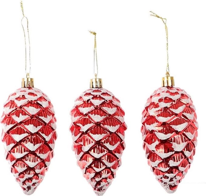 Hangdeco dennenappel set a 3st rood