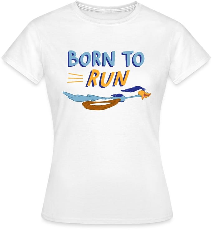 Looney Tunes Road Runner Born To Run T-Shirt Dames