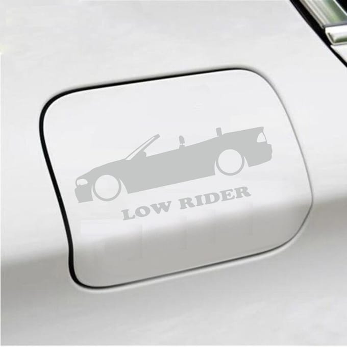 Bumpersticker - Low Rider - 7 X 18 - Licht Grijs