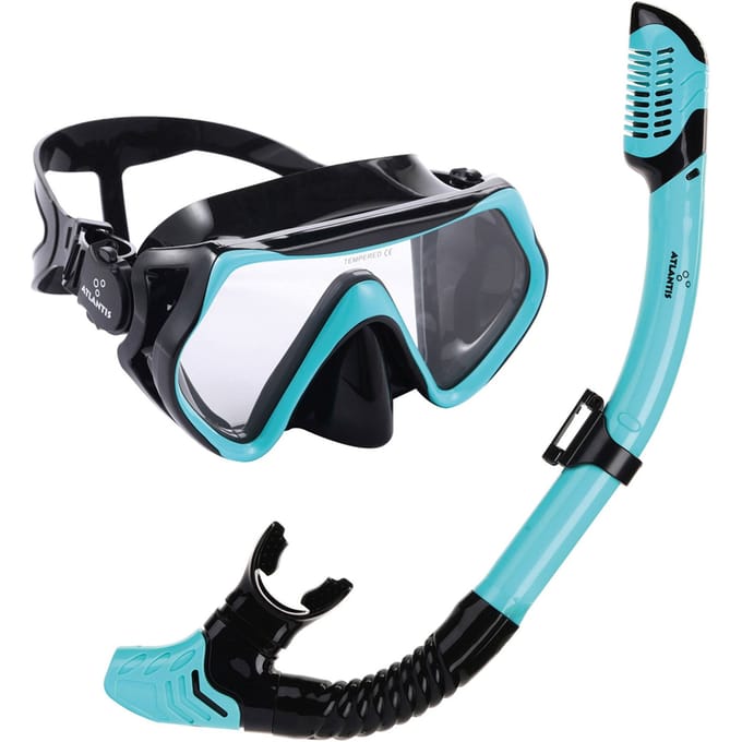 Atlantis Borneo Combo - Snorkelset - Duikbril - Snorkel - Volwassenen - Turquoise/Zwart