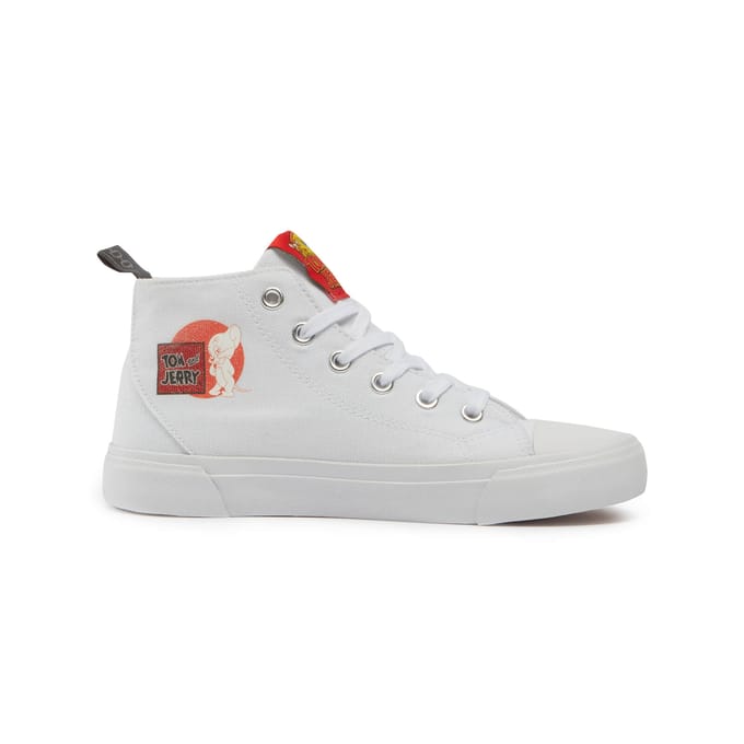 Akedo x Tom & Jerry Drawing Board Kids' High Top - White - UK Kids 2 / EU34