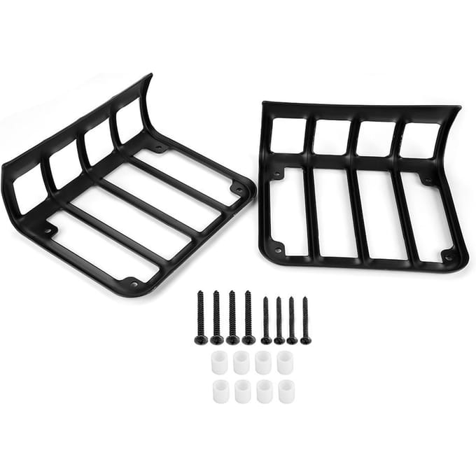 1 paar achterlicht lamp afdekking beschermkappen voor Jeep Wrangler black