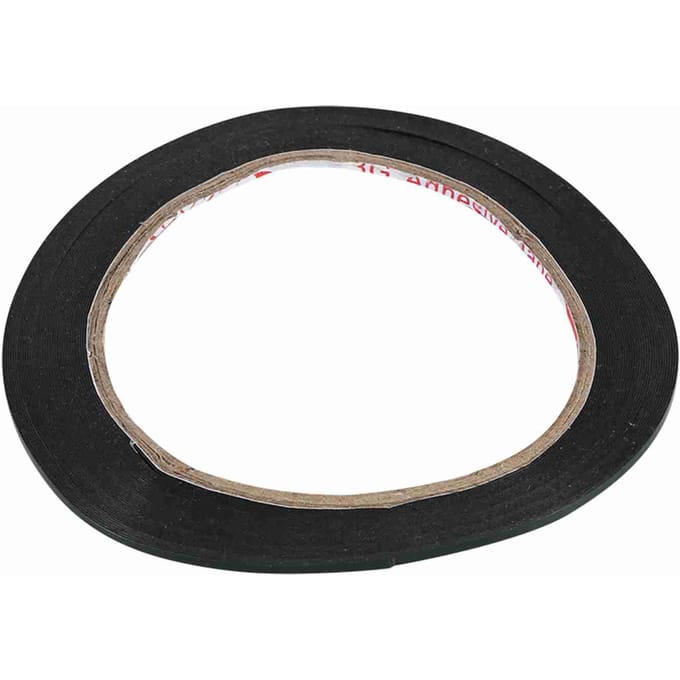 Rouleau de ruban adhésif double face en mousse noir ultra résistant, longueur 10 m, largeur 2 mm, neuf gray