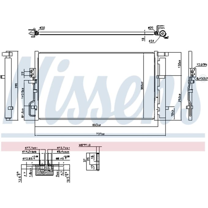Condensator, airconditioning NISSENS 941063