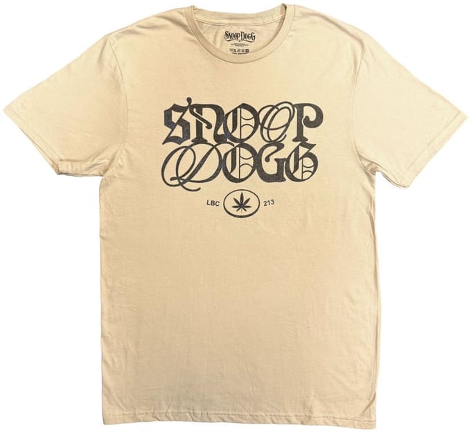 Snoop Dogg - Lettering Mash Up Heren Tshirt - M - Creme