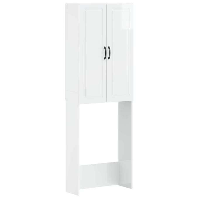 vidaXL - Toiletkast - UTRECHT - Hoogglans - Wit - 66 - x - 25,5 - x - 190 - cm