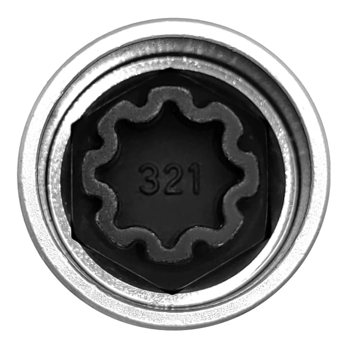 Remplacement pour Mercedes Benz Security Master, clé d'écrou de roue de verrouillage 321, douille à vis antivol 321 argenté