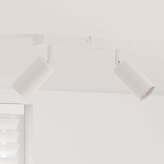 vidaXL Plafondspot met schijnwerpers Wit 26 x 6 x 16 cm Metaal