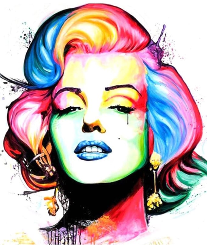 Diamond Painting Marilyn Monroe gesloten ogen 50x40cm
