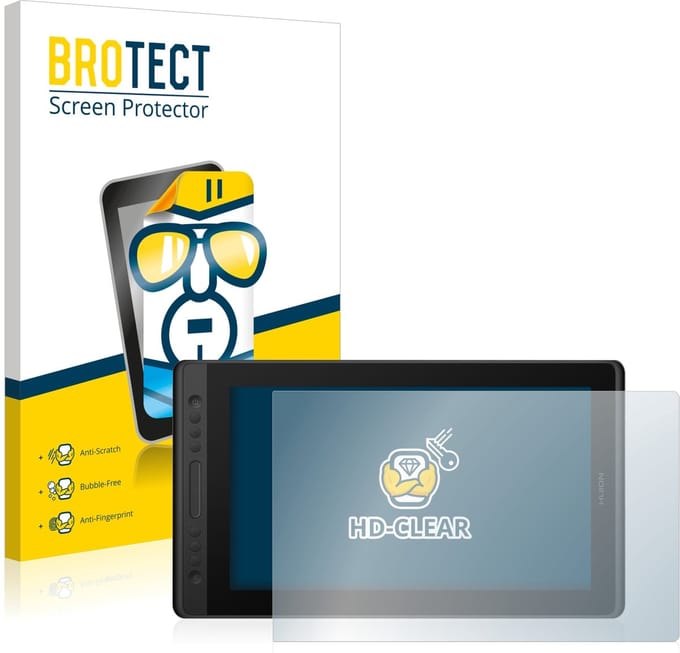 BROTECT - Screenprotector voor Huion Kamvas Pro 16 Premium - Folie Beschermfolie transparant