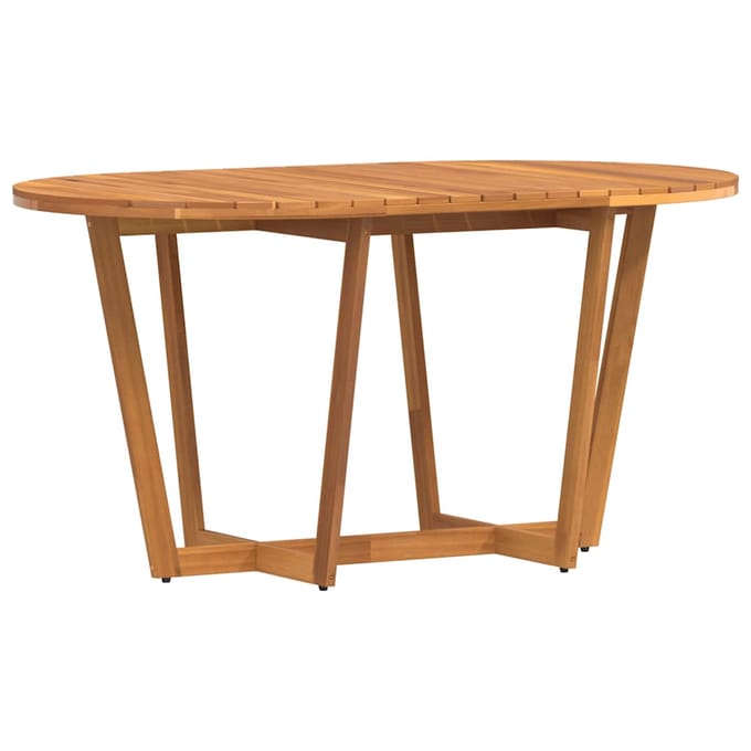 vidaXL - Tuintafel - ovaal - 150x90x75 - cm - massief - acaciahout