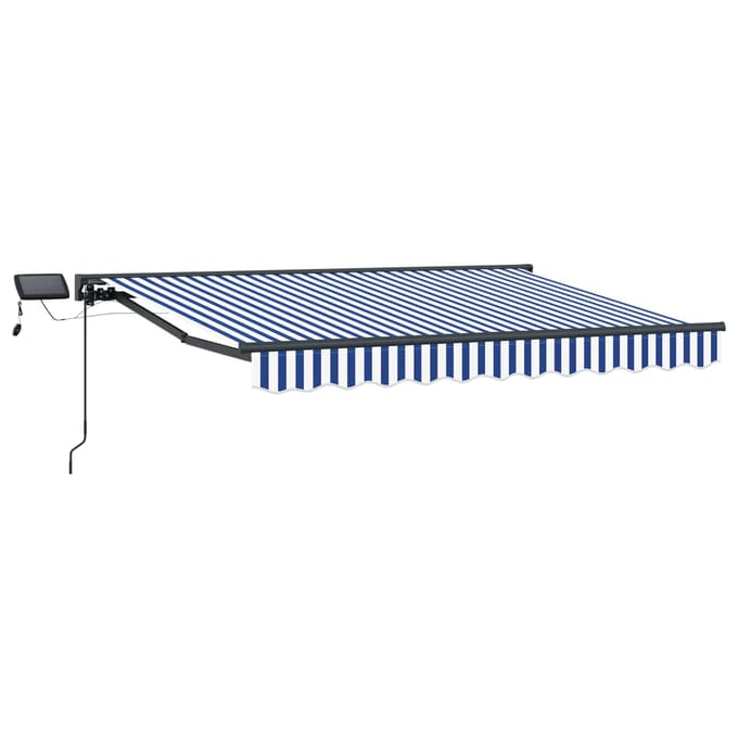 vidaXL - Handbediende - luifel - met - LED's - 3,5 - x - 2,5 - m