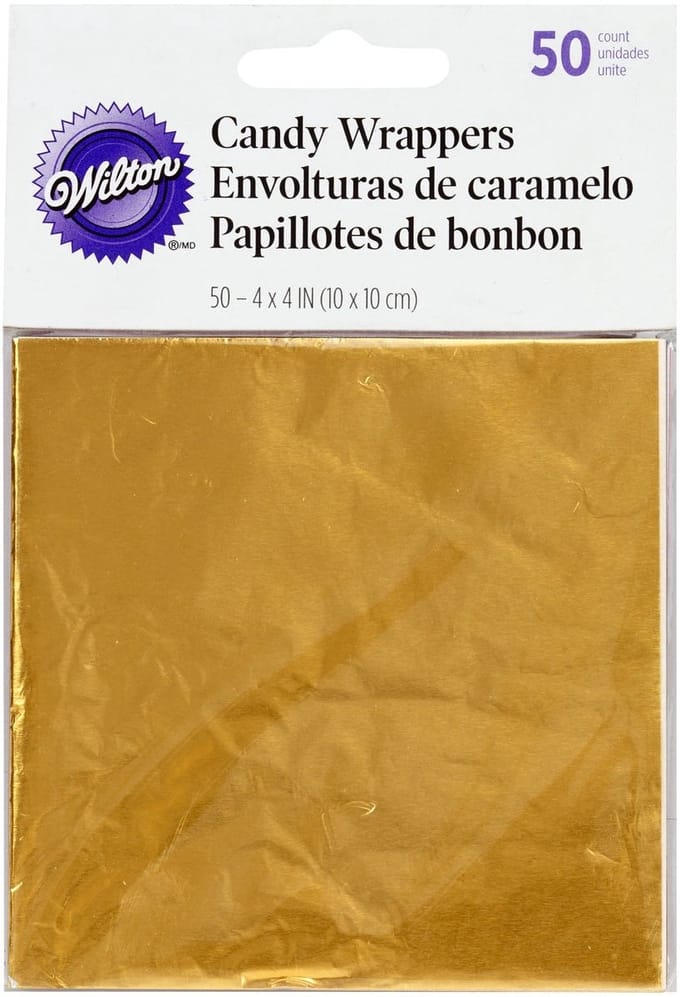 Wilton Goudfolie Wrappers voor Snoepjes - pk/50