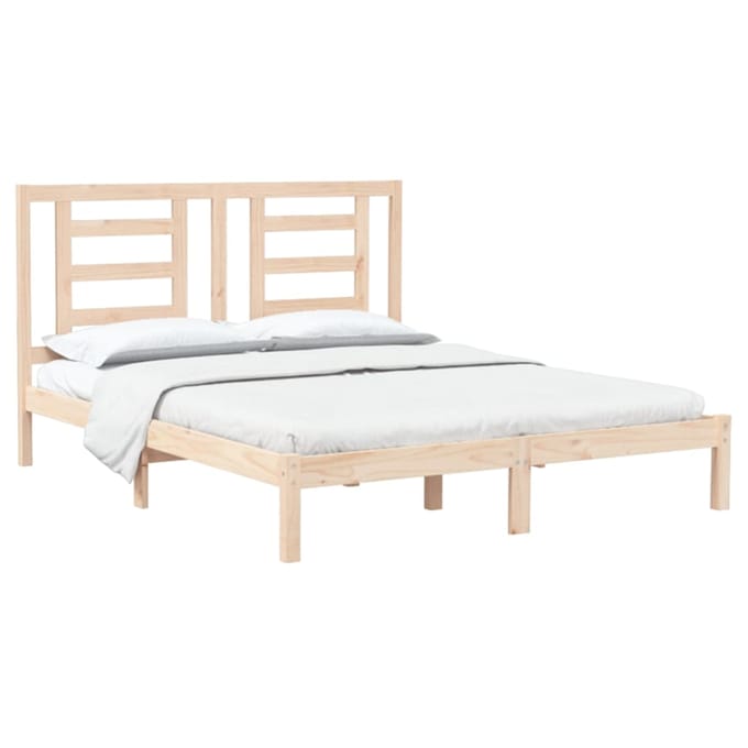 vidaXL - Bedframe - zonder - matras - massief - grenenhout - 150x200 - cm