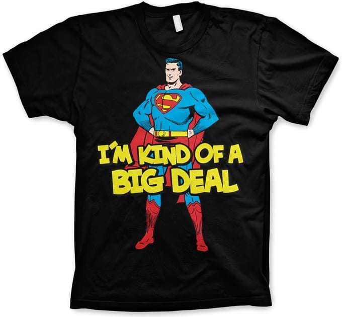 DC Comics Superman Heren Tshirt -L- I'm Kind Of A Big Deal Zwart