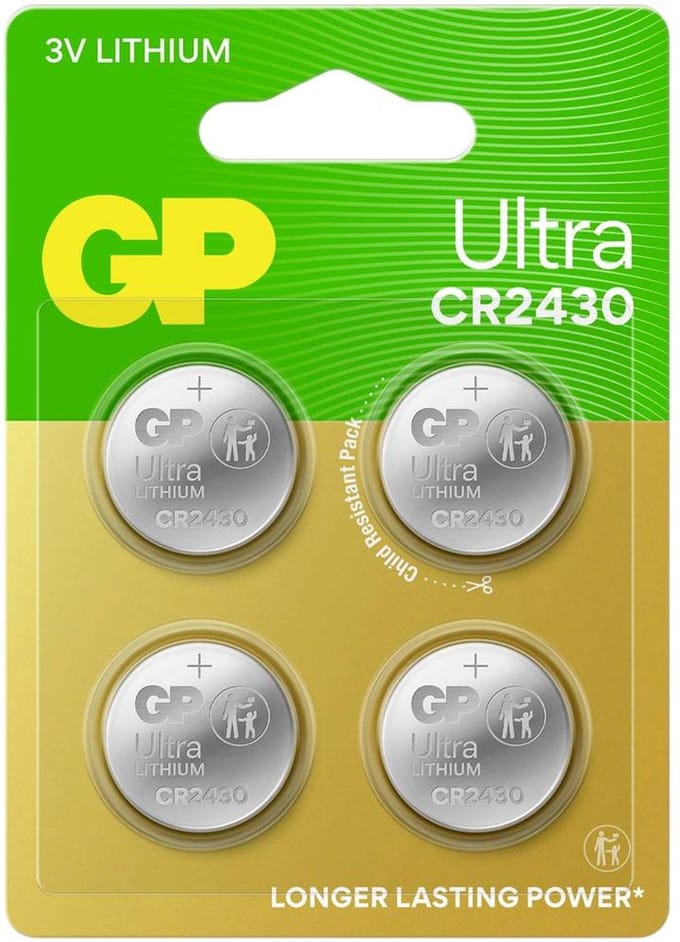 GP Knoopcel CR2430 3 V 4 stuk(s) 275 mAh Lithium Ultra