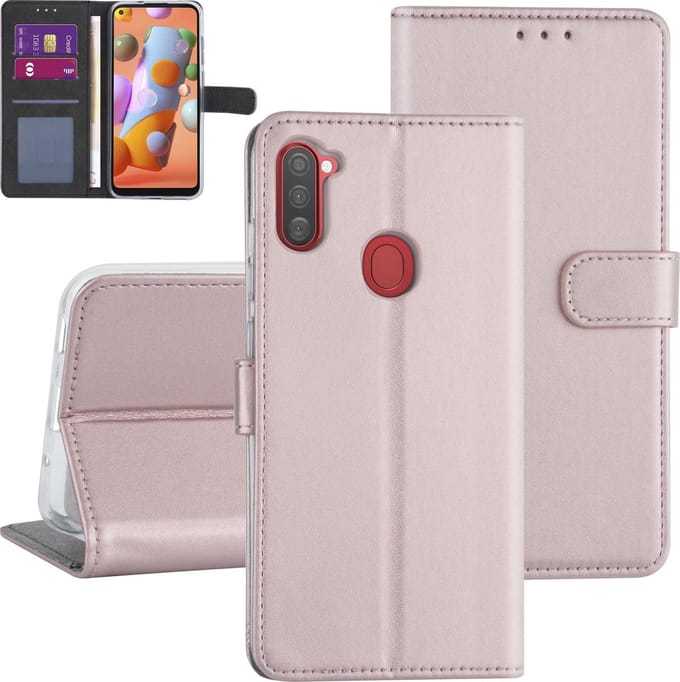 Samsung hoesje voor Galaxy A11 - Rose Gold - Book Case - Kaarthouder (A115F)