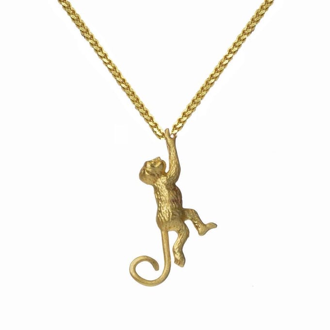 Lauren Sterk Amsterdam ketting aap - verguld - coating