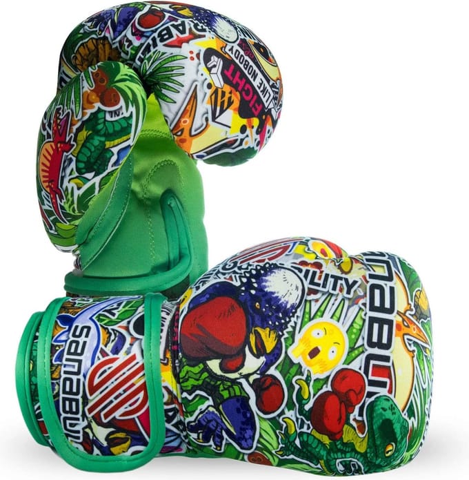 Sanabul Sticker Bomb Bokshandschoenen voor kinderen - Dino Jungle 8 oz
