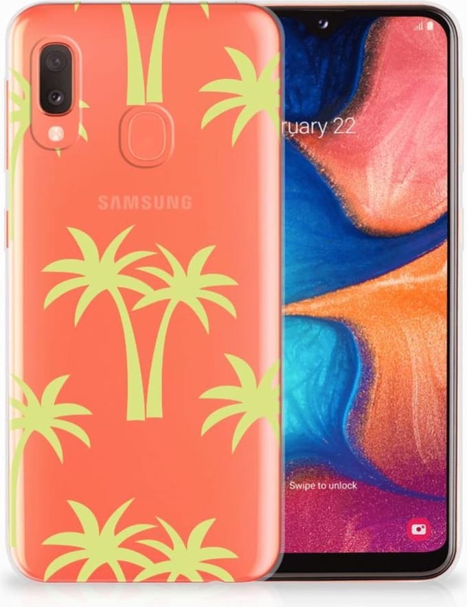 Samsung Galaxy A20e TPU Case Palmtrees