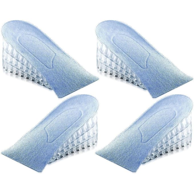 Hoogteverhogende inlegzolen Meerlaags Transparant Silicone Schokabsorberend Schoenverhogers Elevator 5cm 2 5cm gray