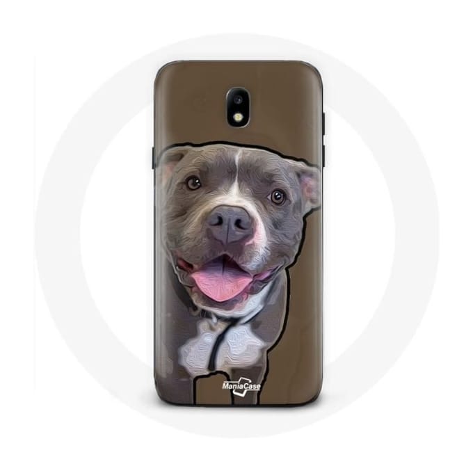 Case voor Samsung Galaxy J5 2017 Pitbull Dog Wit Grijs