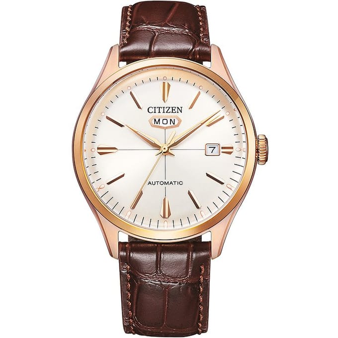Citizen NH8393-05AC Horloge - Leer - Bruin - Ø 40 mm