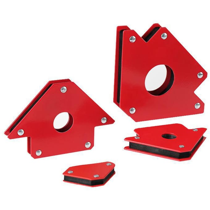 Ensemble de 6 aimants de soudage puissants Angle droit Aimant multi-angle robuste Kit support de soudage