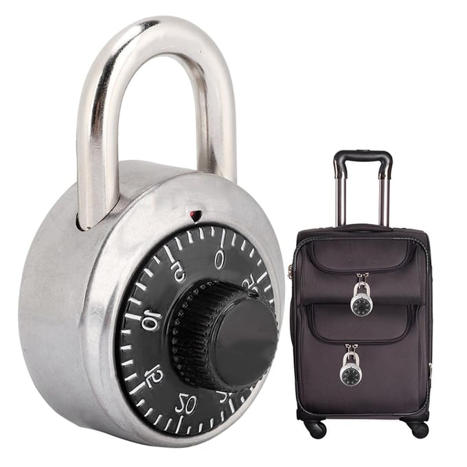 Roterend Cijfercode Combinatie Hangslot Rond Veiligheidsslot voor Deur Kast white
