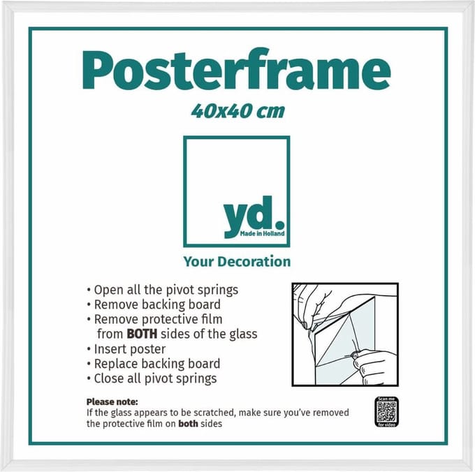 Your Decoration - Posterlijst 40x40 cm - Kunststof - Wit Hoogglans - Paris