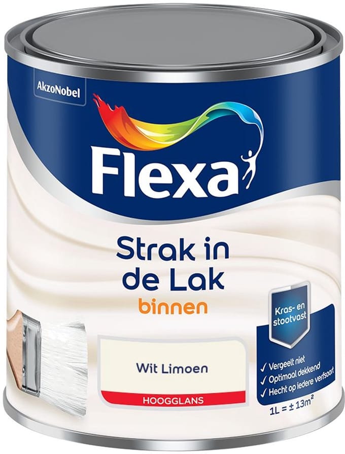 Flexa - Strak In De Lak Binnenlak Hoogglans - Wit Limoen - Mengverf - 1 L