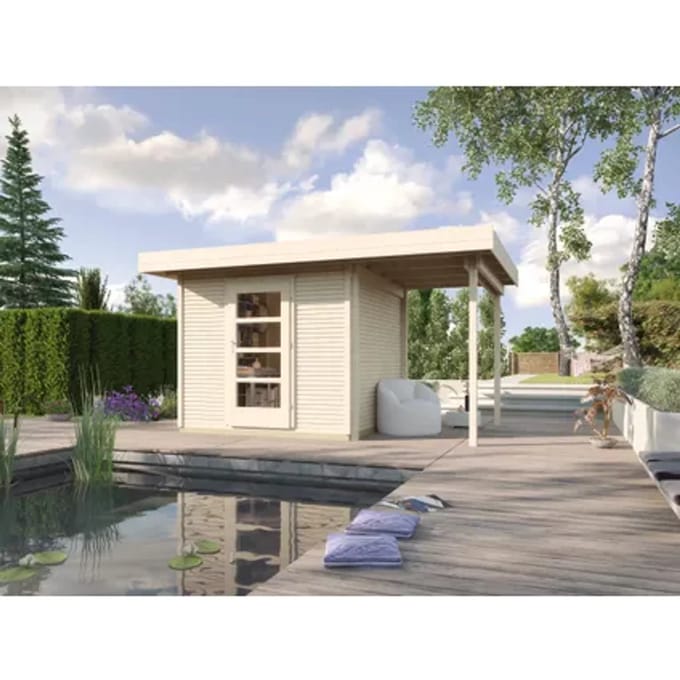 Weka Tuinhuis Met Overkapping 172 Type A Gr2 240x385cm