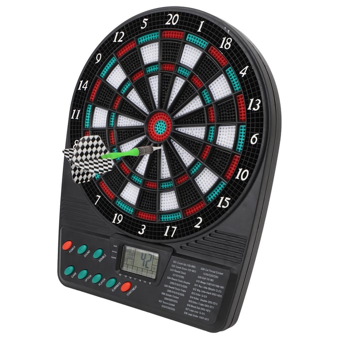 Elektronisch Dartbord Set Automatische Scoretelling Soft Tip Dartbord met Meerdere Spelmodi voor Familie gray