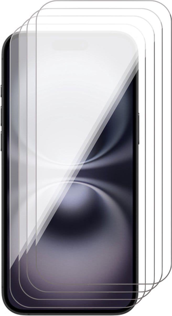 Screenprotector geschikt voor iPhone 16 Plus - 4x Gehard Glazen Tempered Glass Krasbestendige Screen Protector