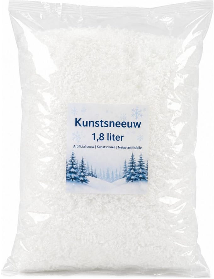 Bellatio Design Kunstsneeuw - 1.8 liter - wit - in zak - nepsneeuw