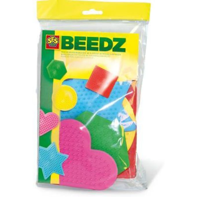 SES Creative Beedz Strijkkralen Grondplaten - 5 Vormen voor Mini Motieven - Vanaf 5 Jaar - Knutselen - PVC-Vrij - Schoencadeautjes Sinterklaas