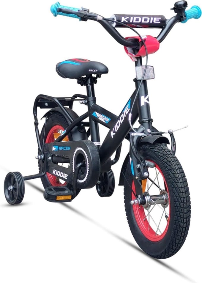 Kinderfiets Kiddie Boy 12'' Black/Blue/Red