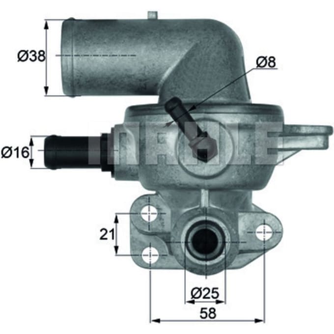 Thermostaat, koelvloeistof MAHLE TI 133 88D