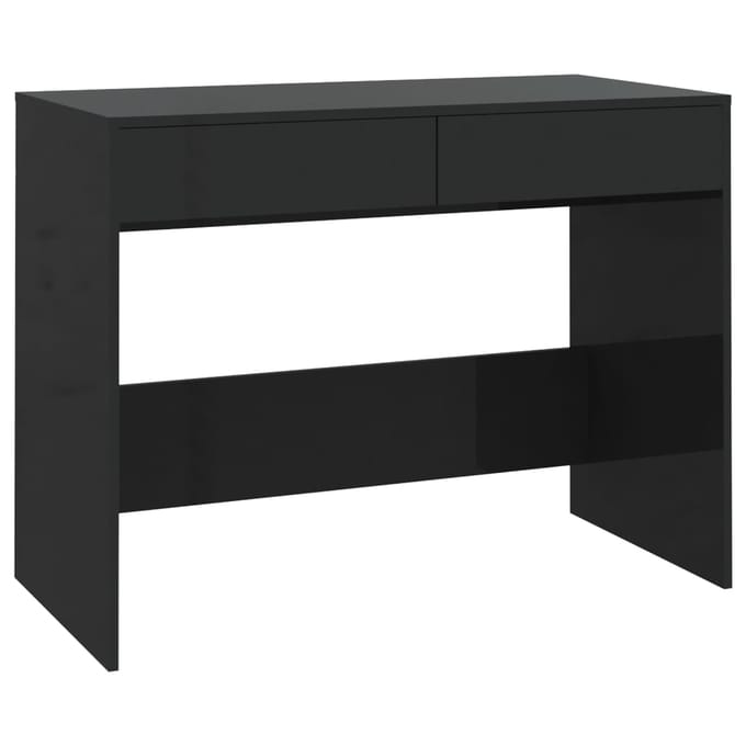 vidaXL - Bureau - 101x50x76,5 - cm - bewerkt - hout - zwart