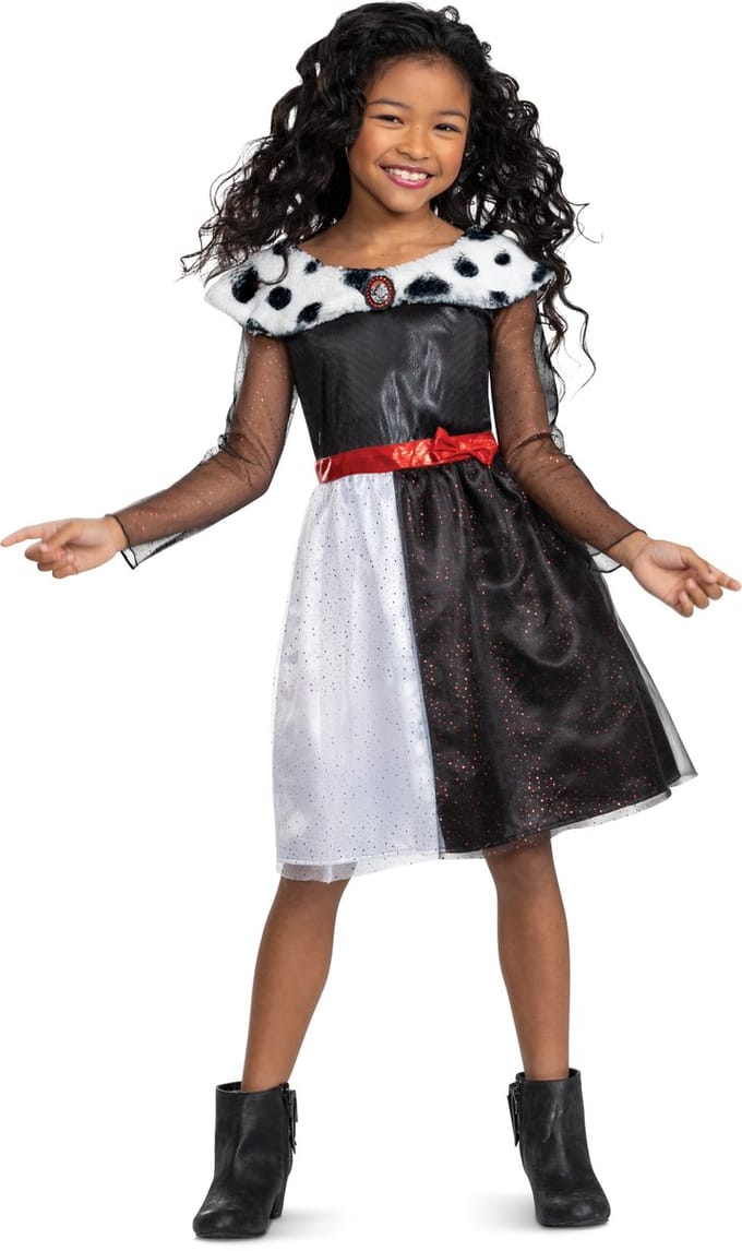 DISNEY - VILLAINS, Cruella Classic , Maat S (5 - 6 jaar), Meisjes