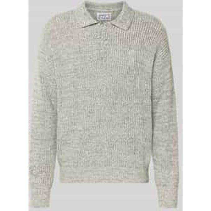 Loose fit gebreide pullover met katoen en wol