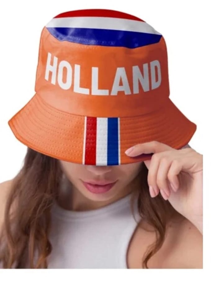 Bucket hat Holland oranje WK/EK
