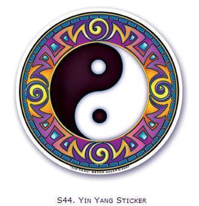 Raamsticker Yin Yang - 10.5 cm