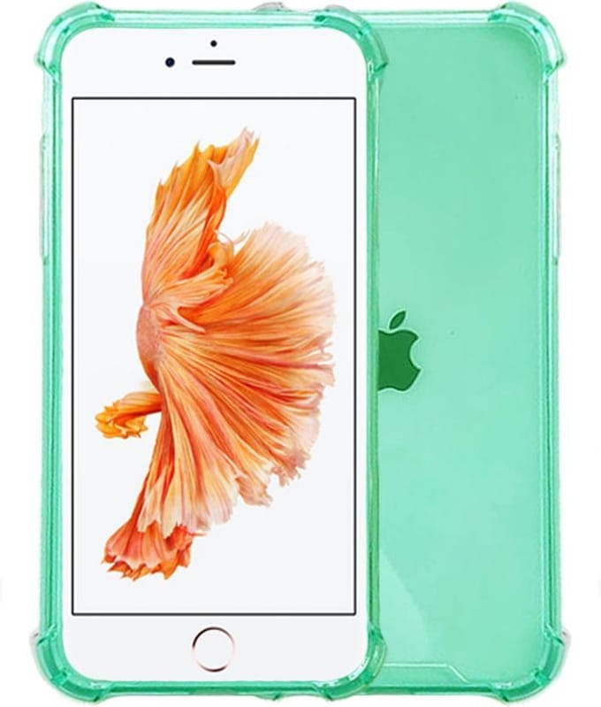 Smartphonica iPhone 6/6s transparant siliconen hoesje - Groen geschikt voor iPhone 6/6s