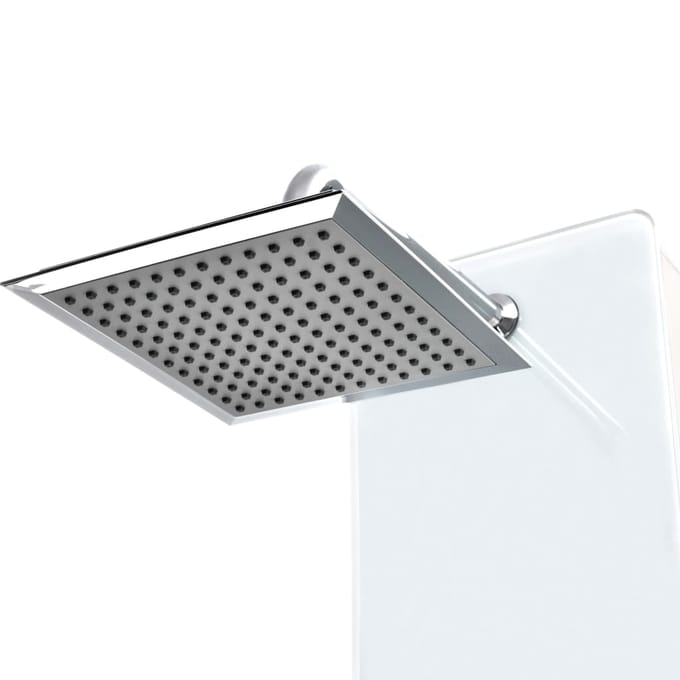 Panneau de douche en verre 25*44,6*130 cm Blanc