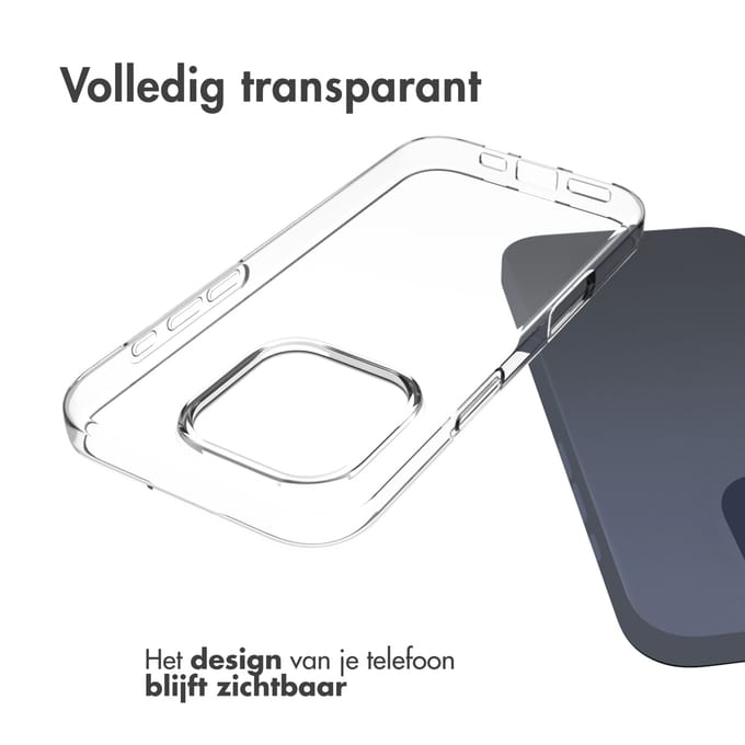 Accezz Hoesje - Geschikt voor Apple iPhone 16 Pro - Clear Backcover - Transparant