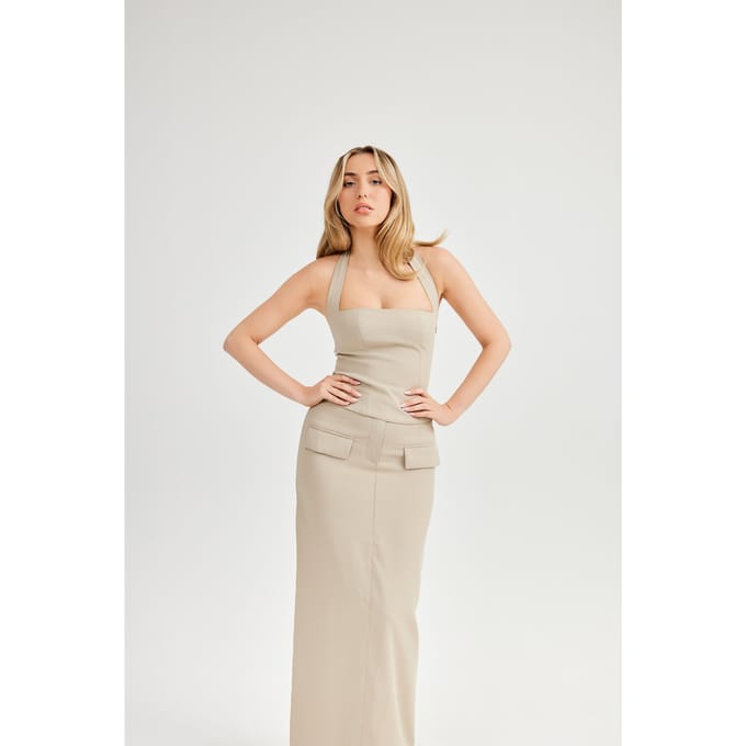 Odd Muse Maxi Skirt Taupe Taglia: L | Maxi gonne Outlet | Donna | Nero