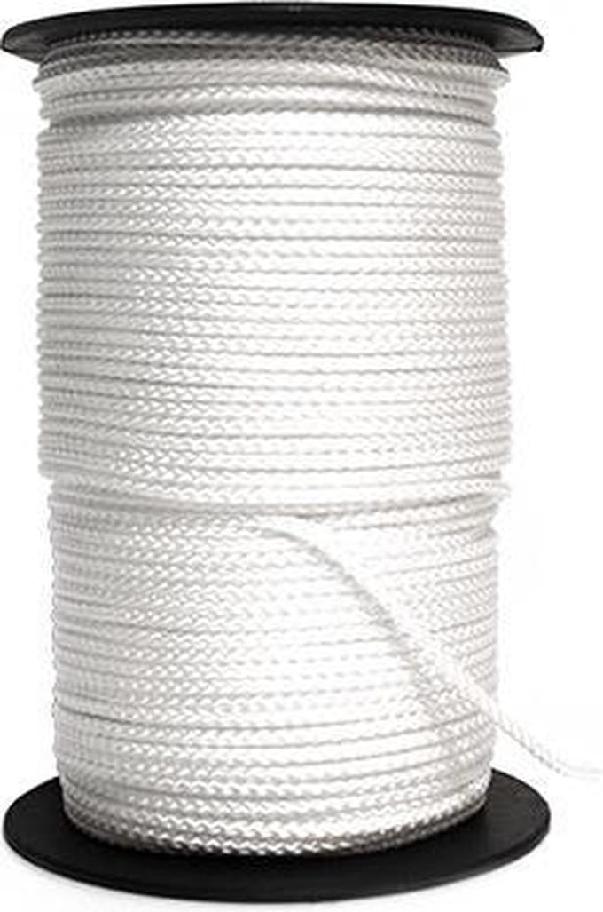 nylon koord op spoel wit 80 mtr 4 mm metseltouw. DeltafiX.