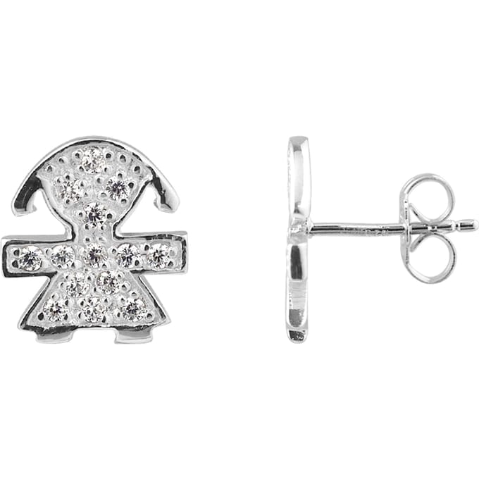 Zilver 925 Garr Oorbellen - Meisje