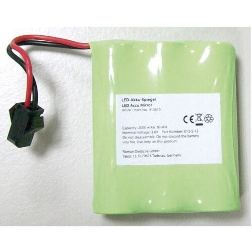 Bravat replacement battery for cosmetic mirror 417110, 413610, 123400